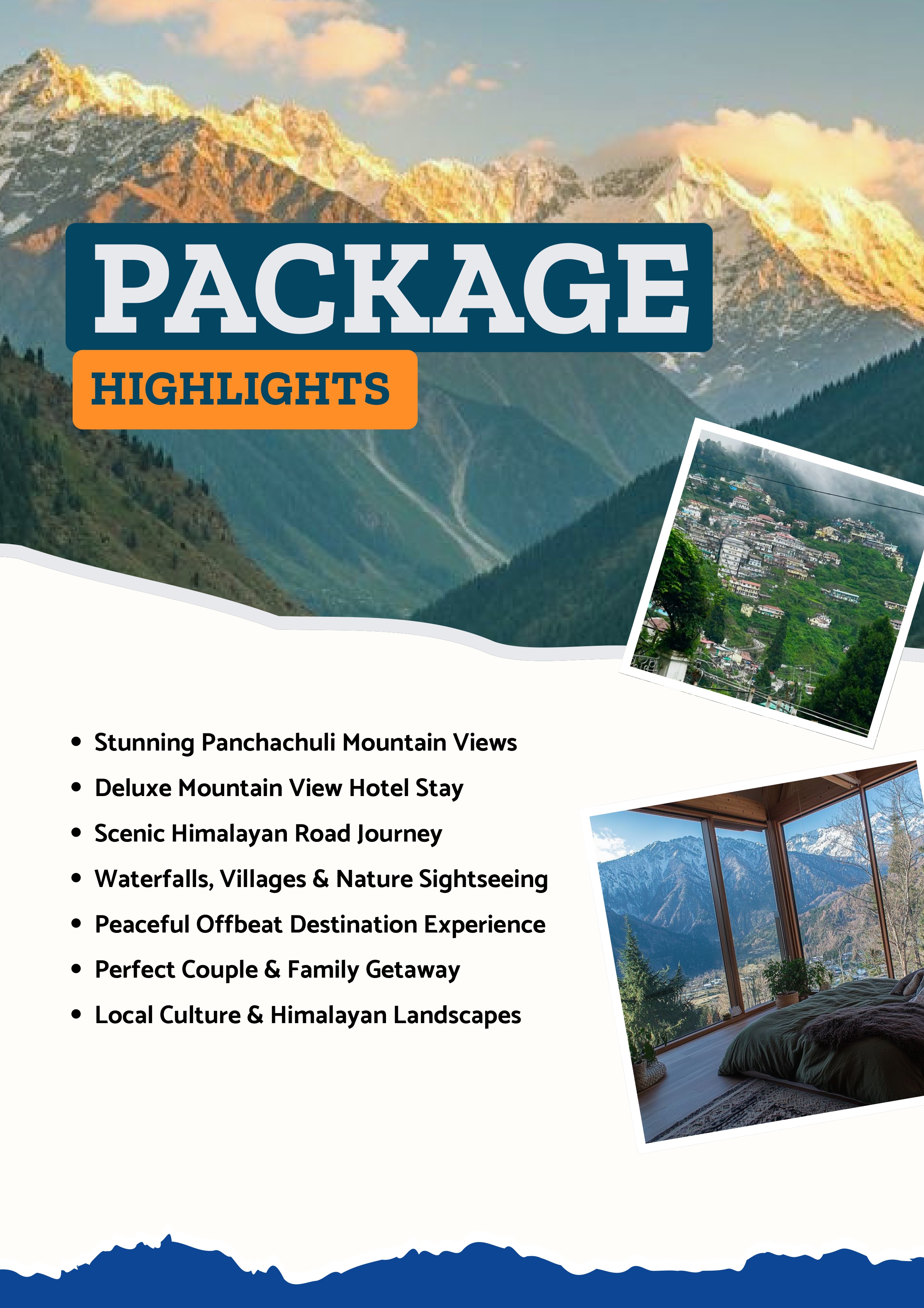 Munsiyari holiday package inclusions